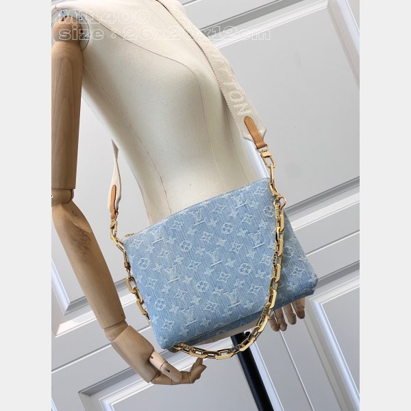 Coussin Designer Louis Vuitton High Monogram Denim M24564 Handbags