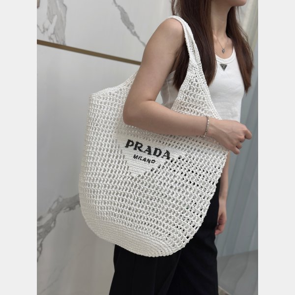 Perfect prada raffia woven tote bag large 1BG424