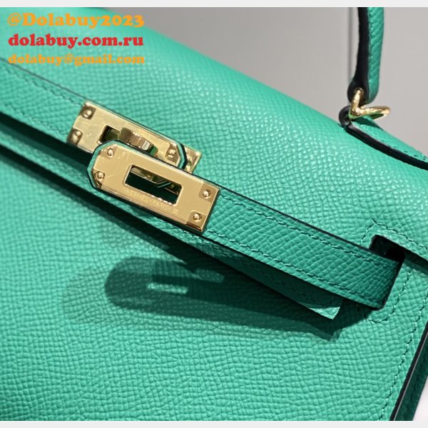 High Quality bag Hermes Vert Jade Green Kelly Online Store Bag