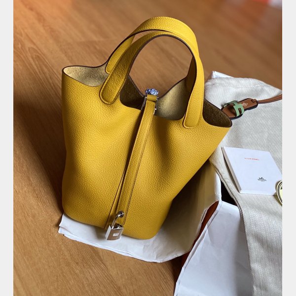 hermes Luxury picotin Yellow Best bags cheap bracelets