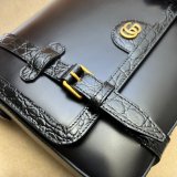 Knockoff Gucci Crocodile Trim Messenger Sales Online 702136 Bag