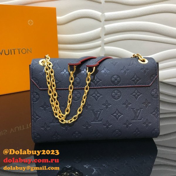 Replica Louis Vuitton Monogram Empreinte Leather Vavin PM M43931 Black Bag