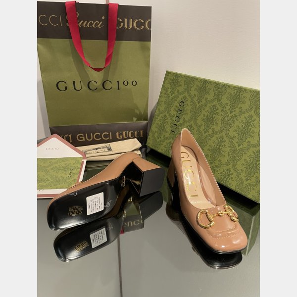 Pump Patent Heels Ballet Flat Horsebit Fashion Gucci Shoes