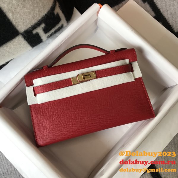 UK Hermes EPSOM LEATHER Mini Kelly Pouchette