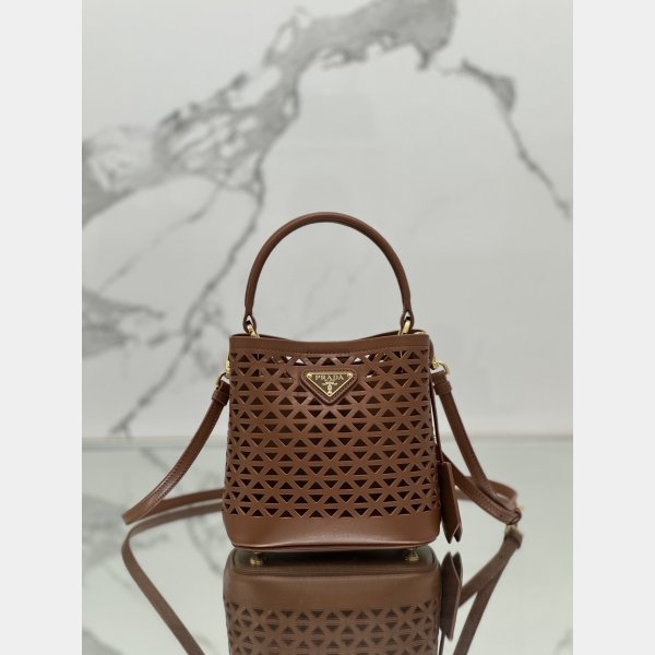 7 Star Prada Saffiano hollow basket women bag