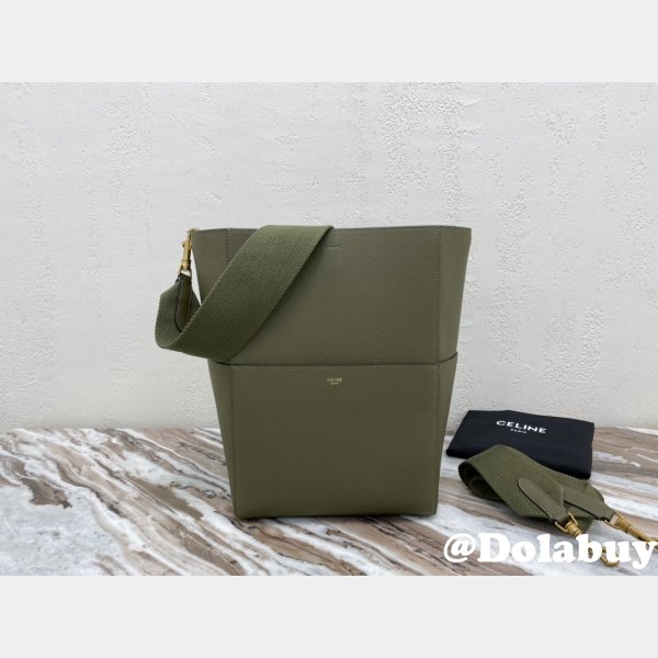 Top Quality Perfect Celine Sangle Army Green Shoulder Bags