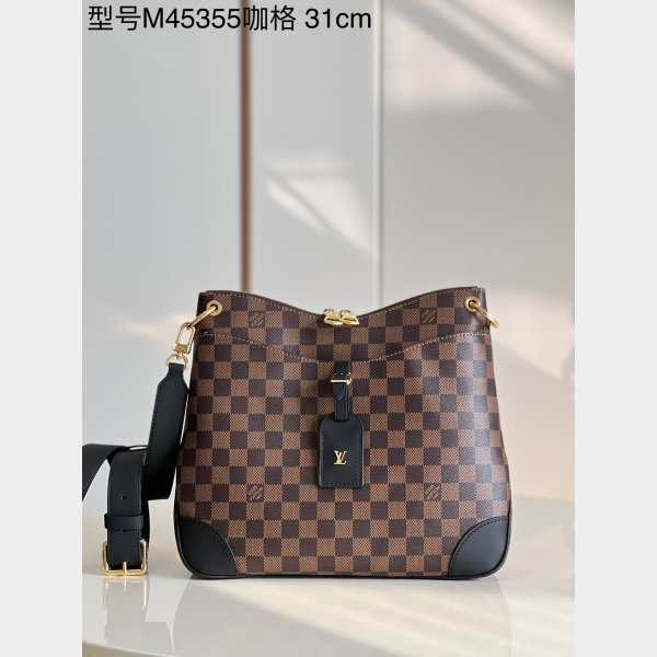 Duplicate Louis Vuitton Wholesale N50062/M45355 Odéon MM Monogram Coffee Plaid