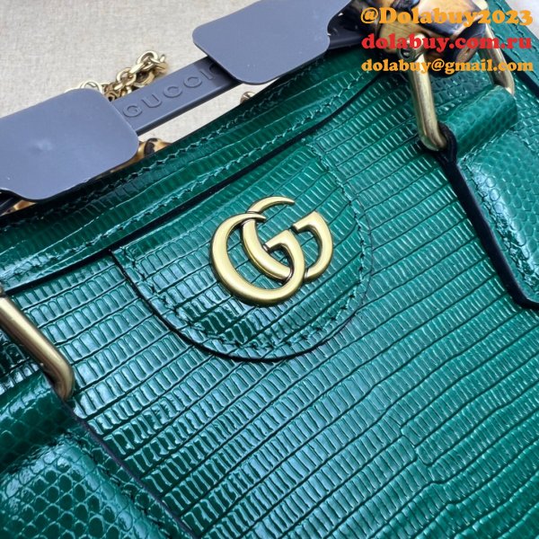 AAA Quality Fake Gucci Diana lizard 675800 bag