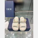 High Quality dior Fringed Cotton Canvas Dioract Slide Fake