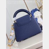 Louis Vuitton M48865 Dark Blue Light Flower Chain Capucines UK Handbag