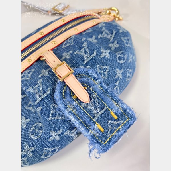 High Rise Monogram Denim M46837 Top Quality Louis Vuitton Copy Bag