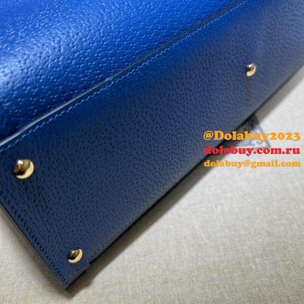 Wholesale Gucci Diana tote bag 678842 blue/black leather from china