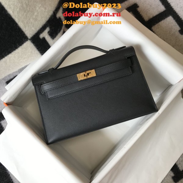 UK Hermes EPSOM LEATHER Mini Kelly Pouchette