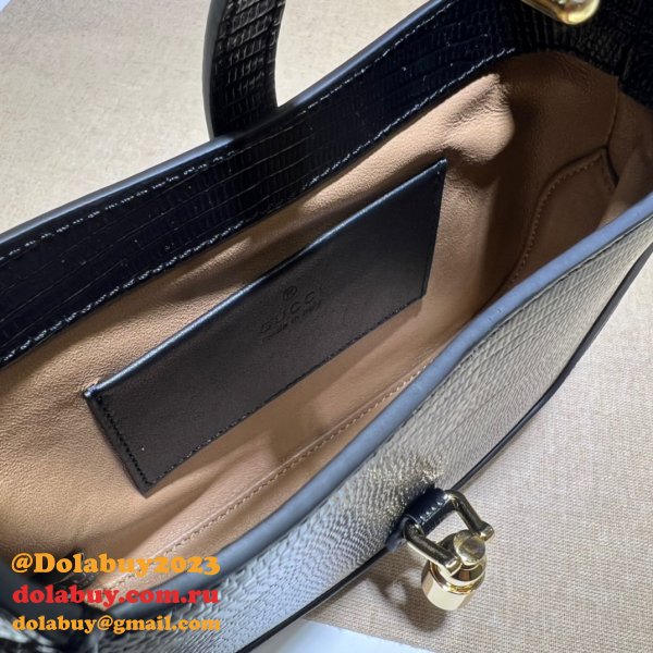 Copy Gucci Copy Jackie 1961 lizard 675799 Black bag