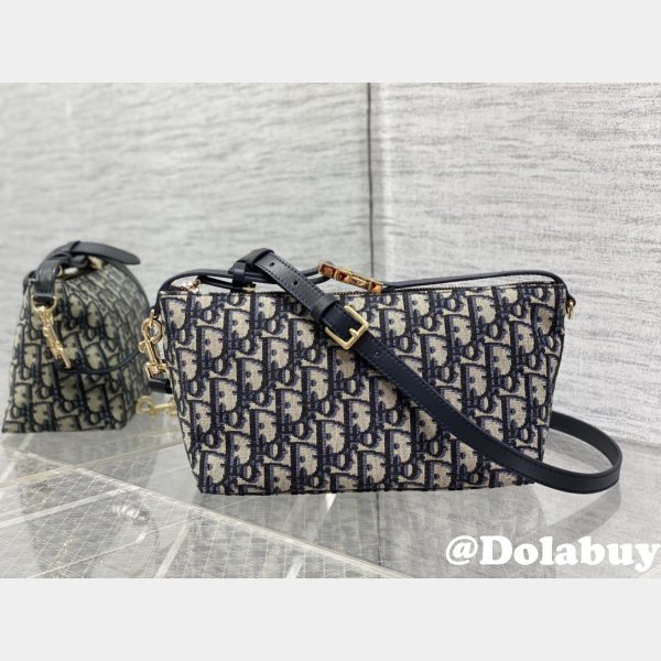 Dior Oblique Jacquard 7 Star 3103 Diortravel Nomad Pouch Blue