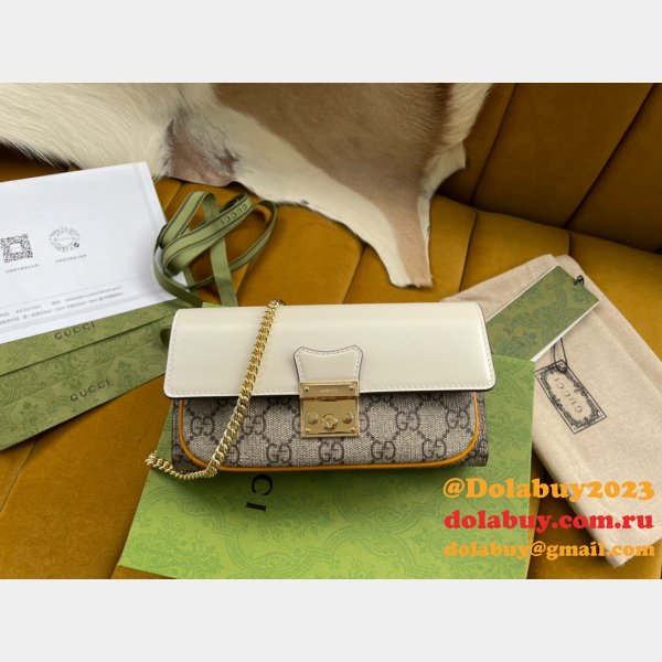 Buy Best Gucci AAA+ 658226 Padlock 2021 New Black/White Handbag