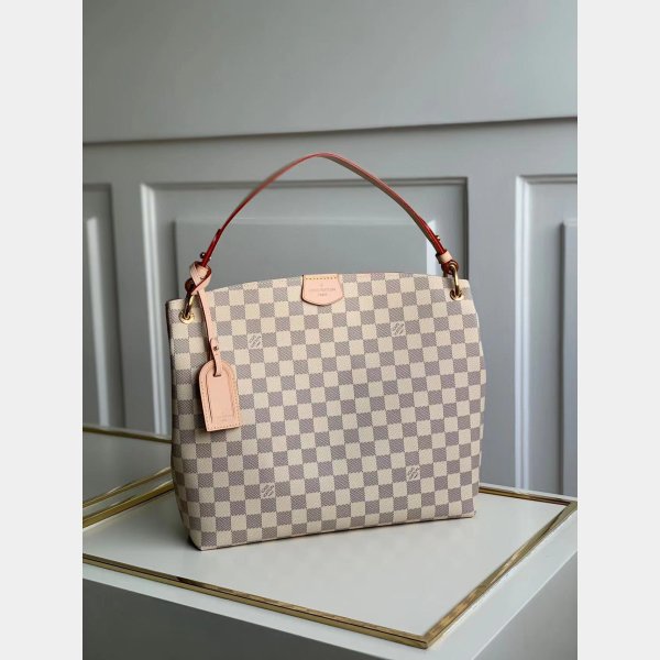 Louis Vuitton Luxury Graceful PM N42249 Damier Azur 1:1 Mirrors