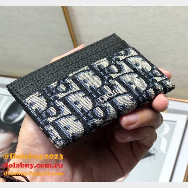 Knockoff Dior Oblique Jacquard Card Holder