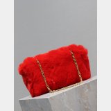 YSL KATE DOUBLE BREAD SUEDE & RABBIT FUR small 22CM BAG Luxury