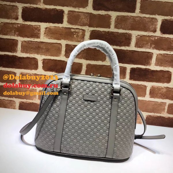 7 Star Gucci Copy Leather Convertible Micro GG Dome 449663 Bag