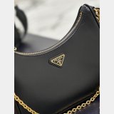 1:1 Clone Prada Fake Handbags Outlet Leather Hobo Re-Edition Online