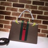 AAA+ Gucci AAA+ 431665 Leather Sylvie Medium Top Handle Bag