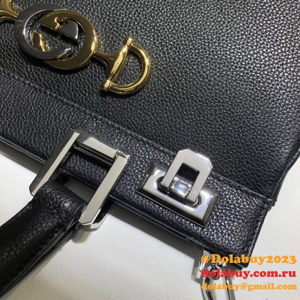 High Quality Leather Gucci 569712 Zumi Small Top Handle Copy Bag