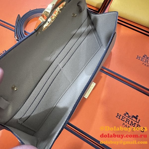 Fake Hermes  D Ancre to go clutch Epsom bag