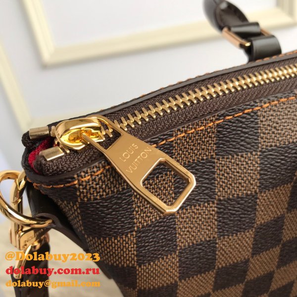 AAA+ Fake Louis Vuitton Siena MM Damier Ebene Brown