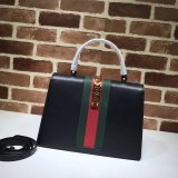 7 Star Gucci Cheap 431665 Sylvie medium top handle bag