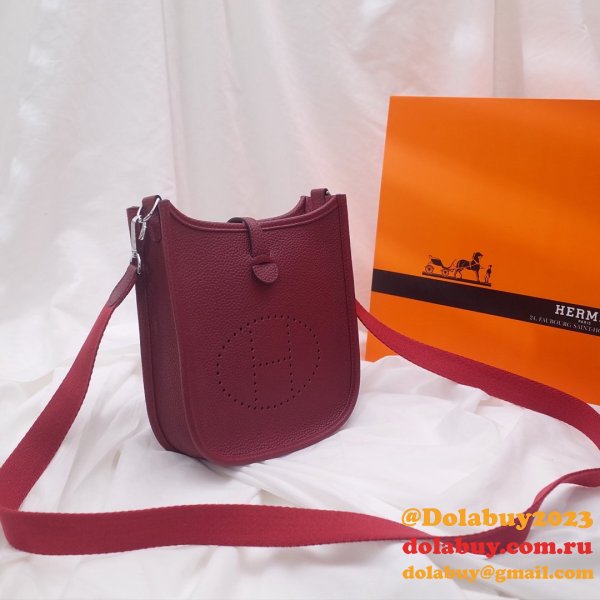 Hermes Evelyne Bag Pink Clemence leather Rose Tyrien Best