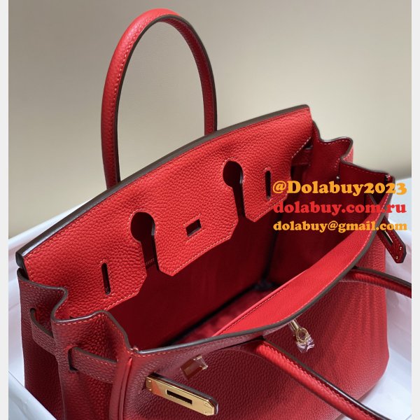 HERMES BIRKIN 25CM HALF HUMAN HANDMADE STICHING Replica