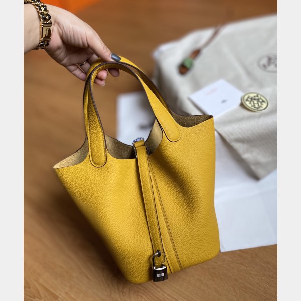 hermes Luxury picotin Yellow Best bags cheap bracelets