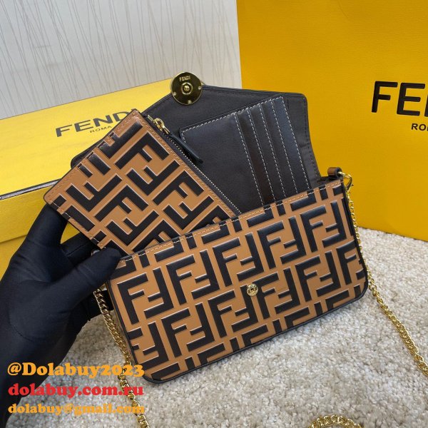 Fendi Inspired Fashion 212200 Maca embossing Apricot Bags