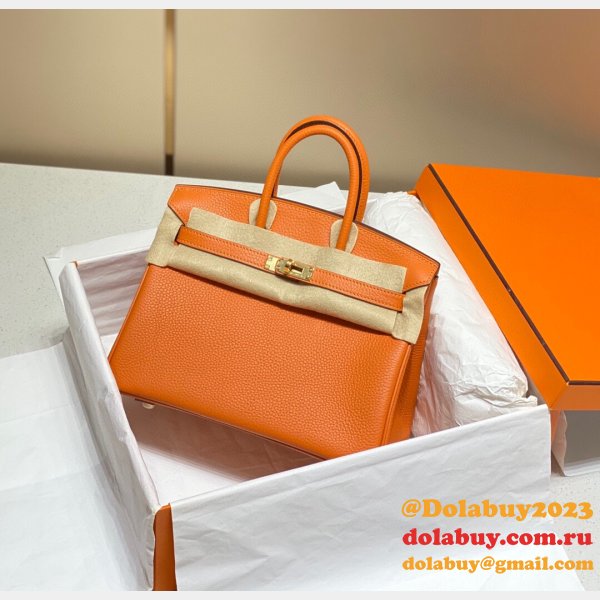 HERMES BIRKIN 25CM HALF HUMAN HANDMADE STICHING Replica