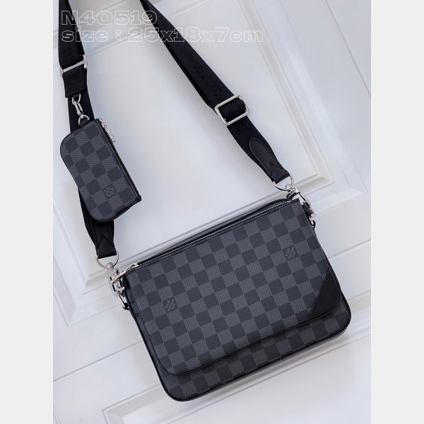 Cheap Louis Vuitton Copy N40519 Trio Messenger Damier Graphite Black Canvas