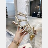 Copy VALENTINO ROCKSTUD FLAT CALFSKIN SANDAL WITH STRAPS