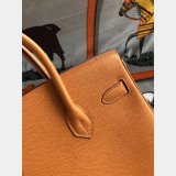 Hermes Birkin Epsom leather Handbags Orange Golden 7 Star