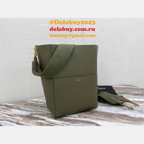 Top Quality Perfect Celine Sangle Army Green Shoulder Bags