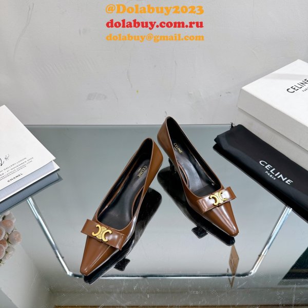 High Quality Designer Luxury Design Celine Heel 5cm Shoes