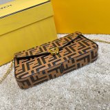 Fendi Inspired Fashion 212200 Maca embossing Apricot Bags