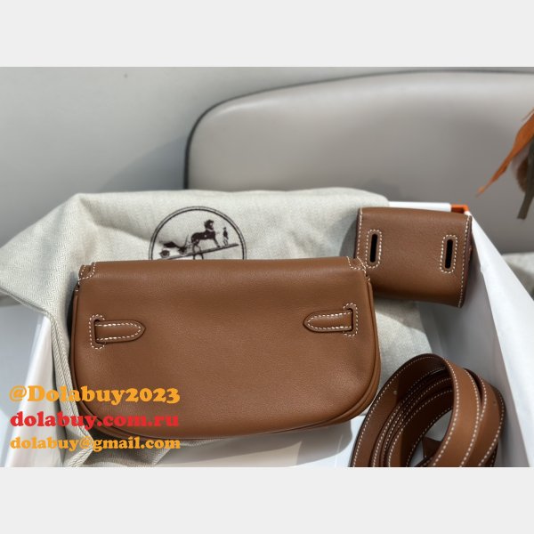 Designer hermes kelly moove 17cm swift leather Inspired bag