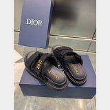 High Quality dior Fringed Cotton Canvas Dioract Slide Fake