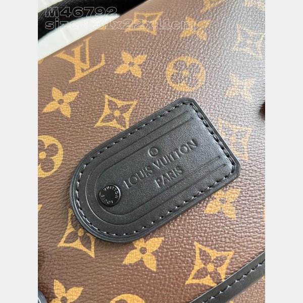 LV Copy Trail Messenger Monogram Macassar Canvas Men M46972 Top Quality Bag