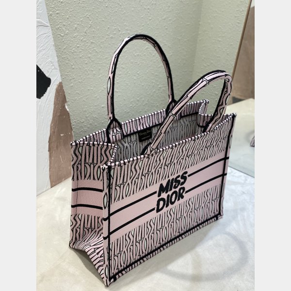 Designer Miss Dior Allover 1:1 Mirror Book Tote pink