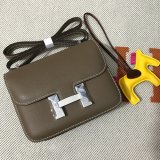 Hermes Constance Bag 18cm Epsom Leather Dark grey Designer