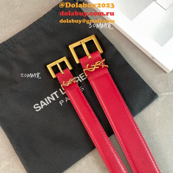 7 Star Best SAINT LAURENT 1:1 MirrorS BELT FOR SALE 20MM/30MM