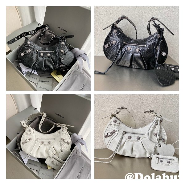 Balenciaga Top Quality High Quality Le Cagole crocodile Drill 33CM Bag