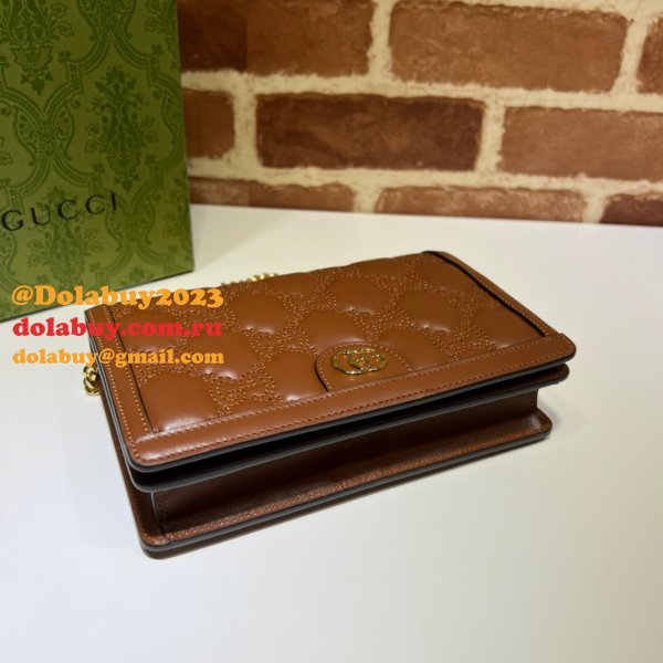 Gucci Our Best Designer 723787 GG Matelassé Chain Wallet