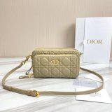 High Quality Dior Caro Bag Brown Supple Cannage Calfskin Fashion